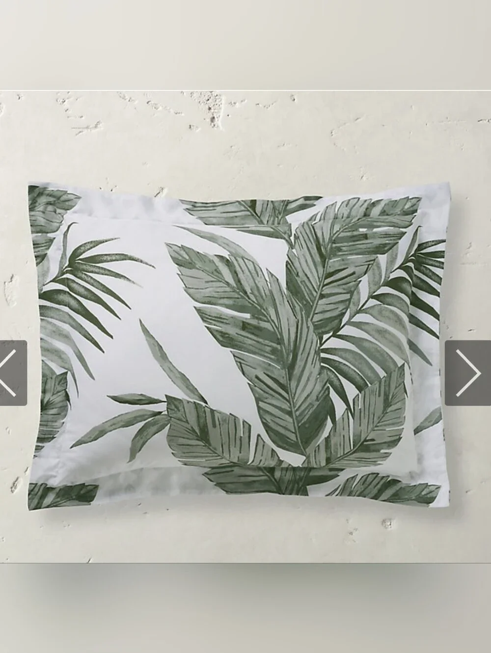 Grandinroad King Palms Duvet + 3 Standard Palms Shams